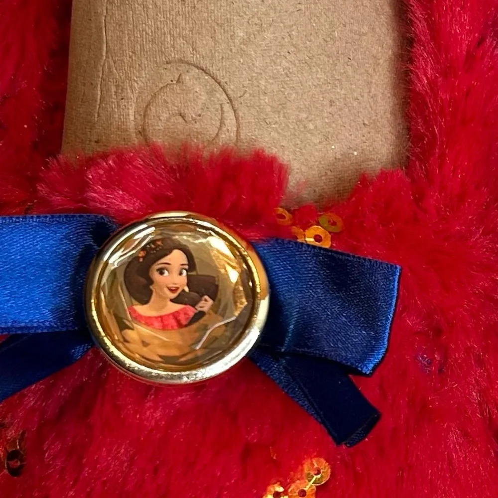 Disney Princess Elena of Avalor Red Slippers with Blue Accent Girls Size 2